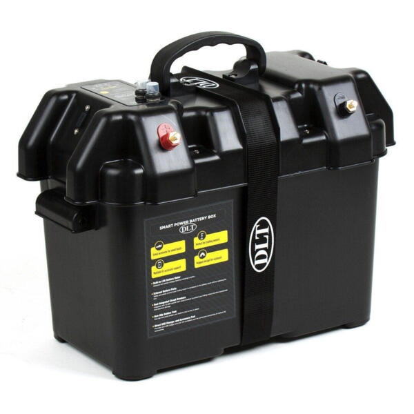 Batteriboks med usb udgang samt synlig spændingsmåler til Deep Cycle batteri. Ekstra udstyr