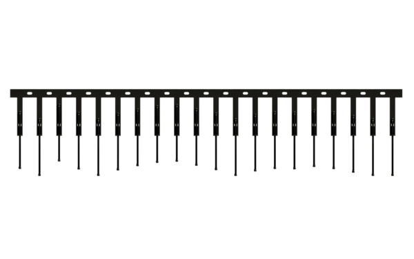 Justerbare solcelle pigge, 2 modeller, pulverlakeret SORT, 50 cm længde, rustfrit stål.