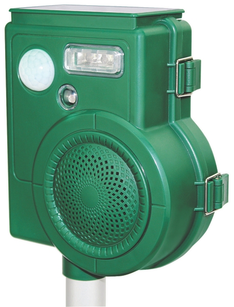 Skræmmer hund, kat, ræv, rådyr, fugl m.m Skræmmer Lyd/Blitz Incl.G-Battteri