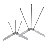 Vinklet rygbeslag med 3 posts x 110 mm mod duer eller 180mm mod måger